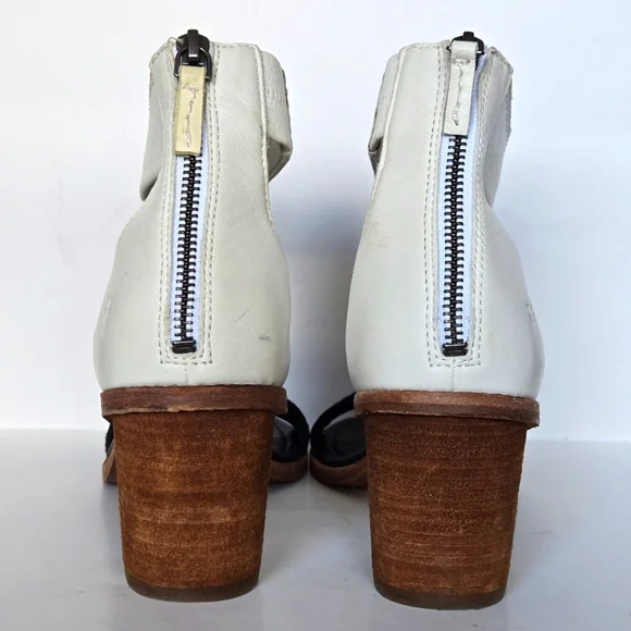 Frye Black and White Leather Sandals - Picture 3 of 7